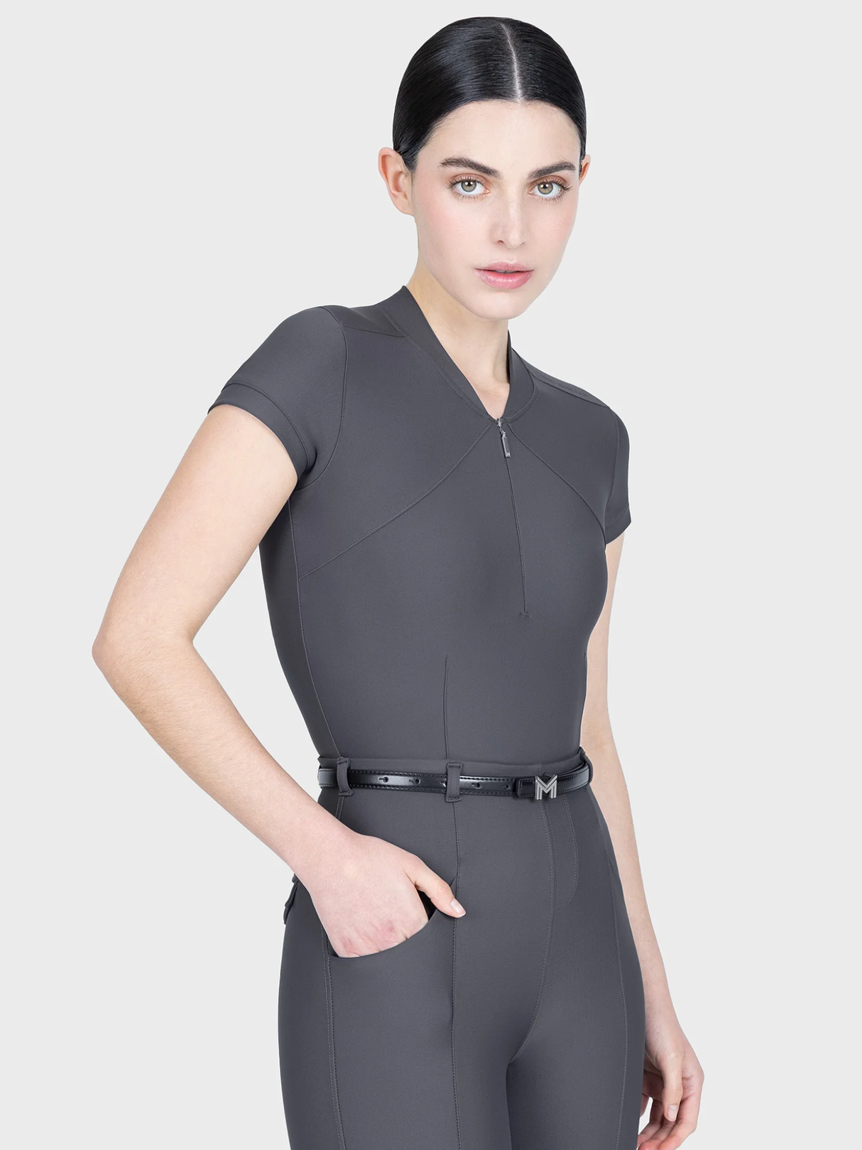 Maximilian Velya Short Sleeve Base Layer Graphite
