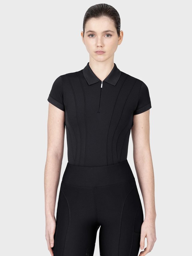 Maximilian Arc Short Sleeve Polo Shirt Black
