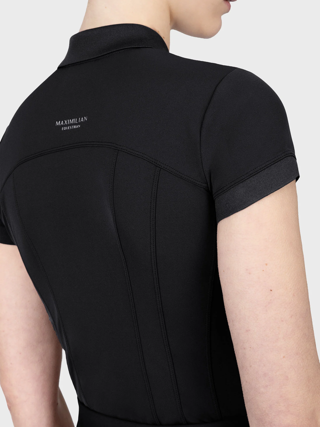 Maximilian Arc Short Sleeve Polo Shirt Black