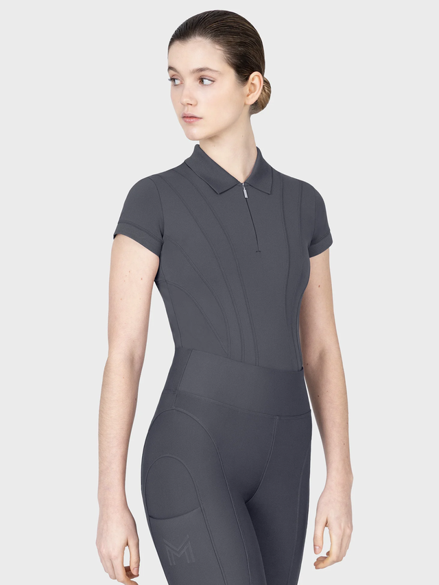 Maximilian Arc Short Sleeve Polo Shirt Graphite