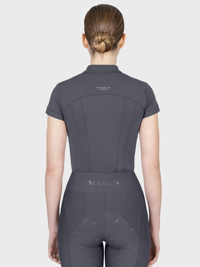 Maximilian Arc Short Sleeve Polo Shirt Graphite