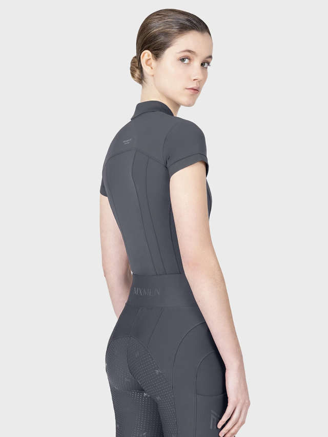Maximilian Arc Short Sleeve Polo Shirt Graphite
