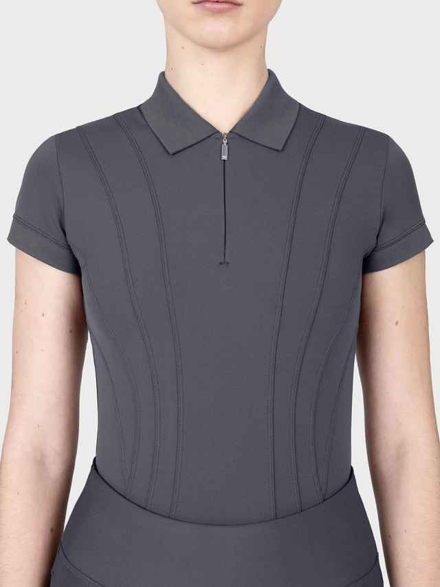 Maximilian Arc Short Sleeve Polo Shirt Graphite