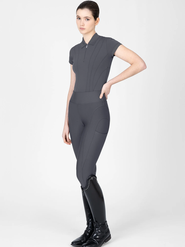 Maximilian Arc Short Sleeve Polo Shirt Graphite