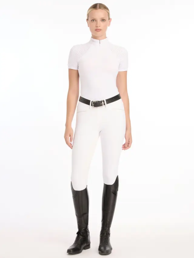 LeMieux Olivia Short Sleeve Show Shirt White