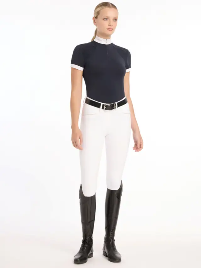 LeMieux Olivia Short Sleeve Show Shirt Navy