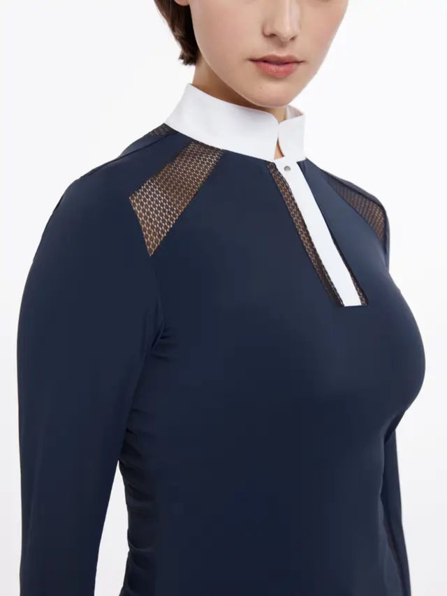 LeMieux Camille Long Sleeve Show Shirt Navy