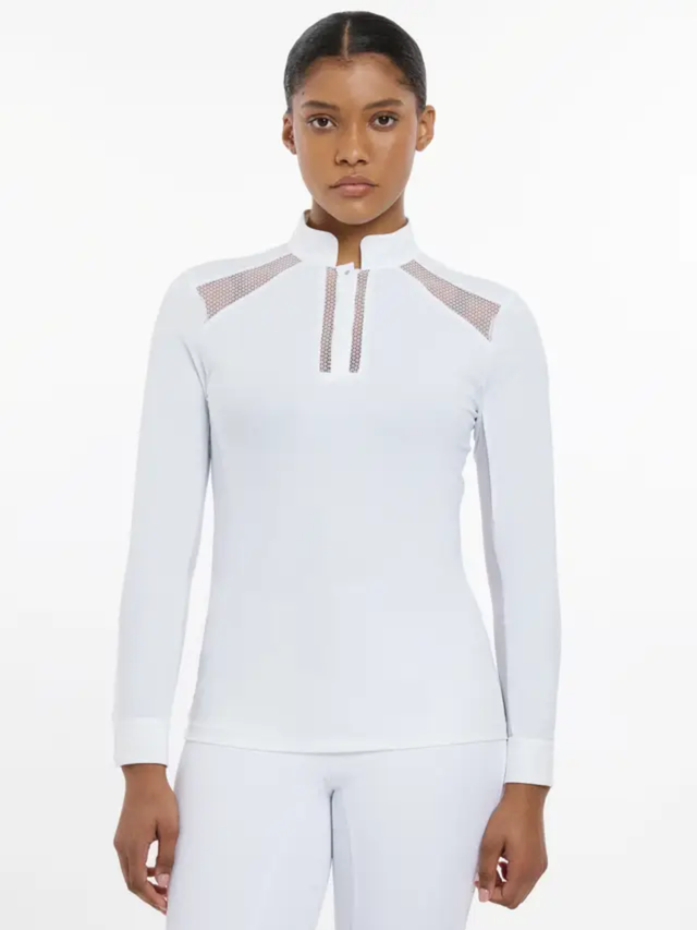 LeMieux Camille Long Sleeve Show Shirt White
