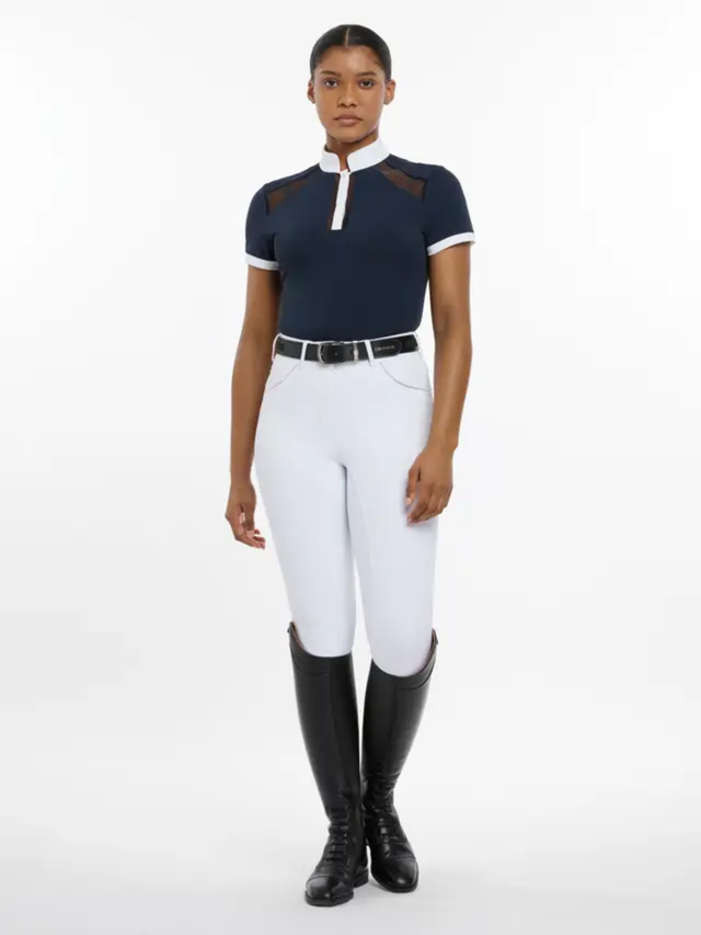 LeMieux Camille Short Sleeve Show Shirt Navy