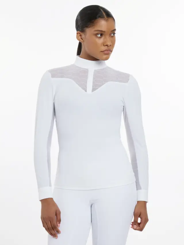 LeMieux Emily Long Sleeve Show Shirt White