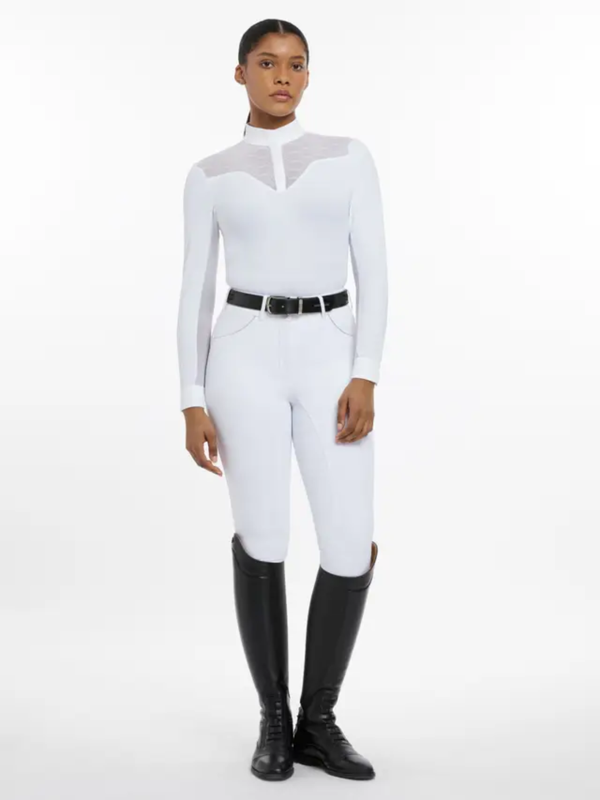 LeMieux Emily Long Sleeve Show Shirt White