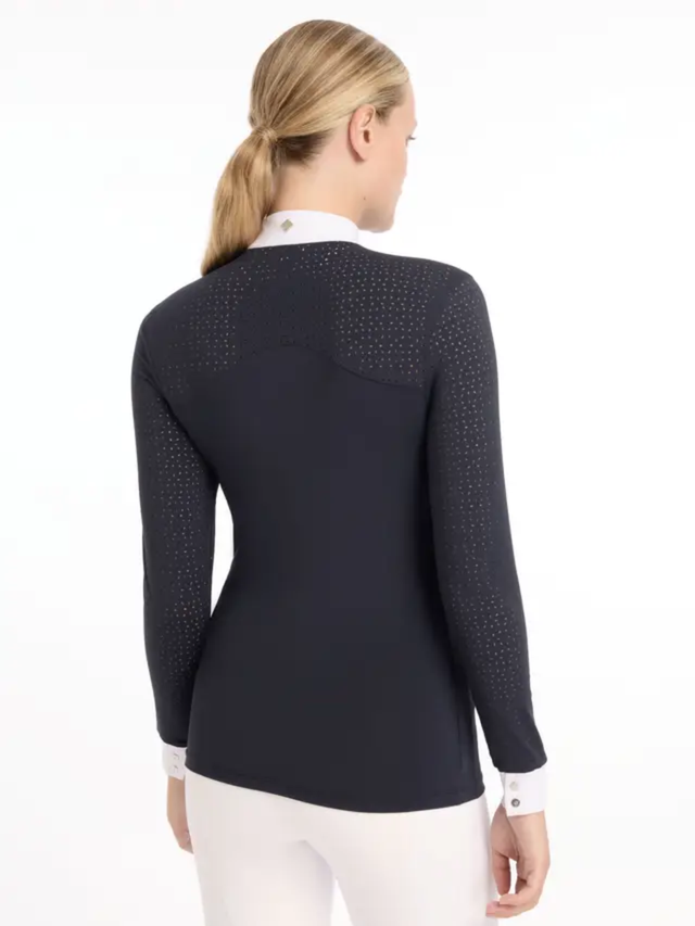 LeMieux Olivia Long Sleeve Show Shirt Navy