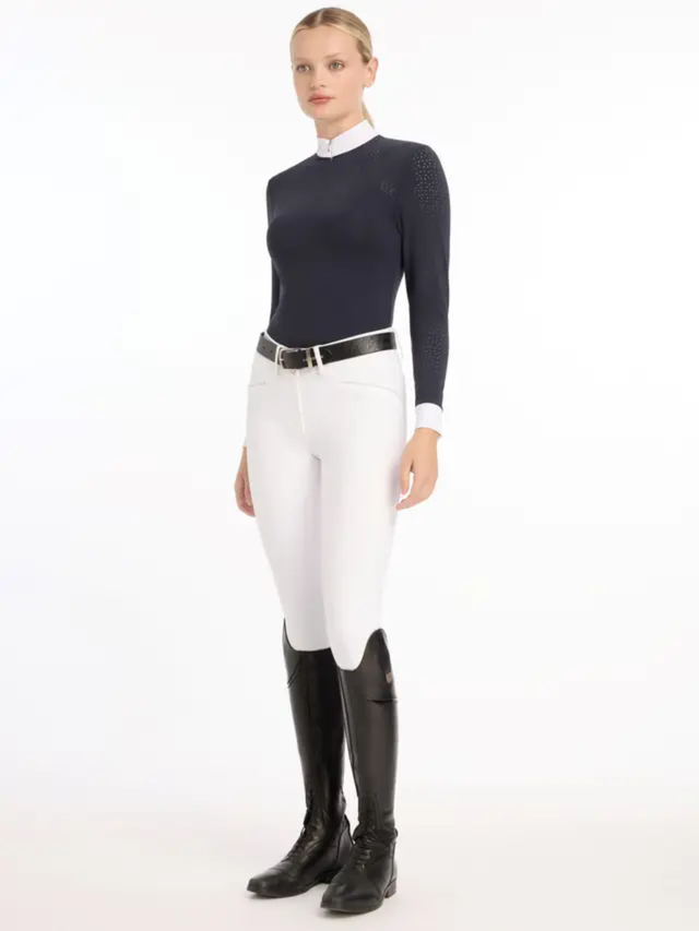 LeMieux Olivia Long Sleeve Show Shirt Navy