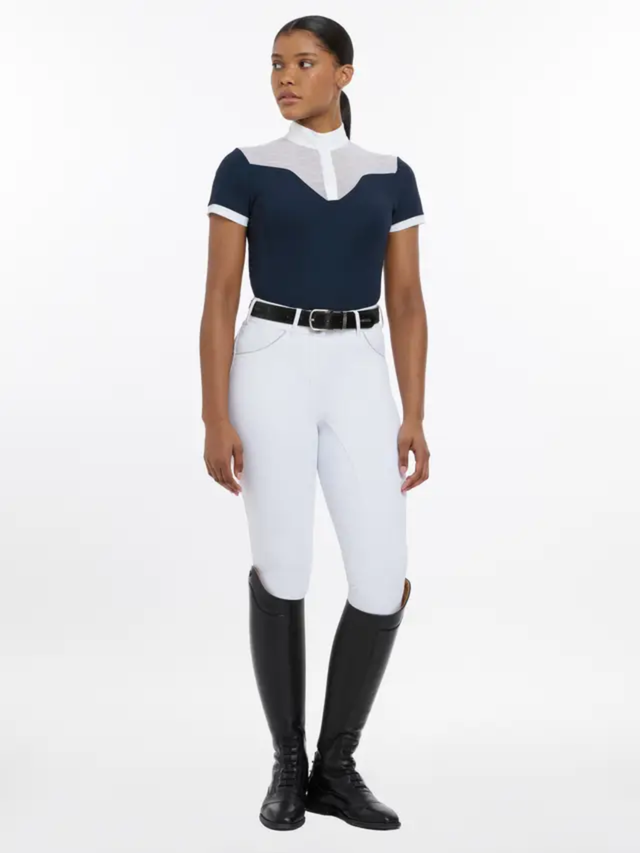 LeMieux Emily Short Sleeve Show Shirt Navy