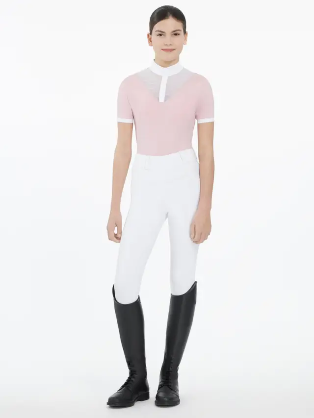 LeMieux Young Rider Eva Short Sleeve Show Shirt Blossom