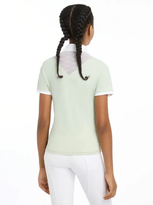 LeMieux Young Rider Eva Short Sleeve Show Shirt Pistachio