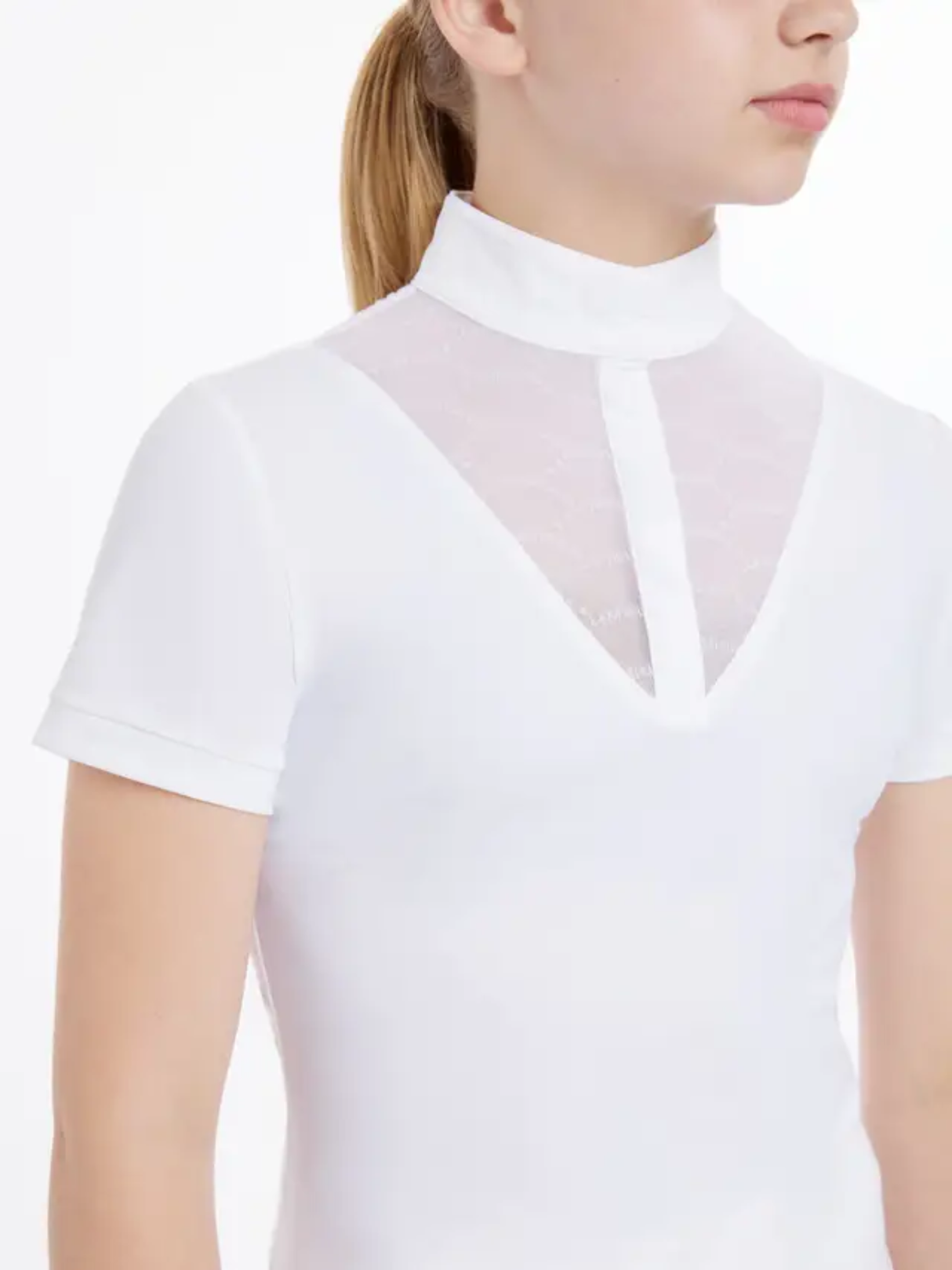 LeMieux Young Rider Eva Short Sleeve Show Shirt White