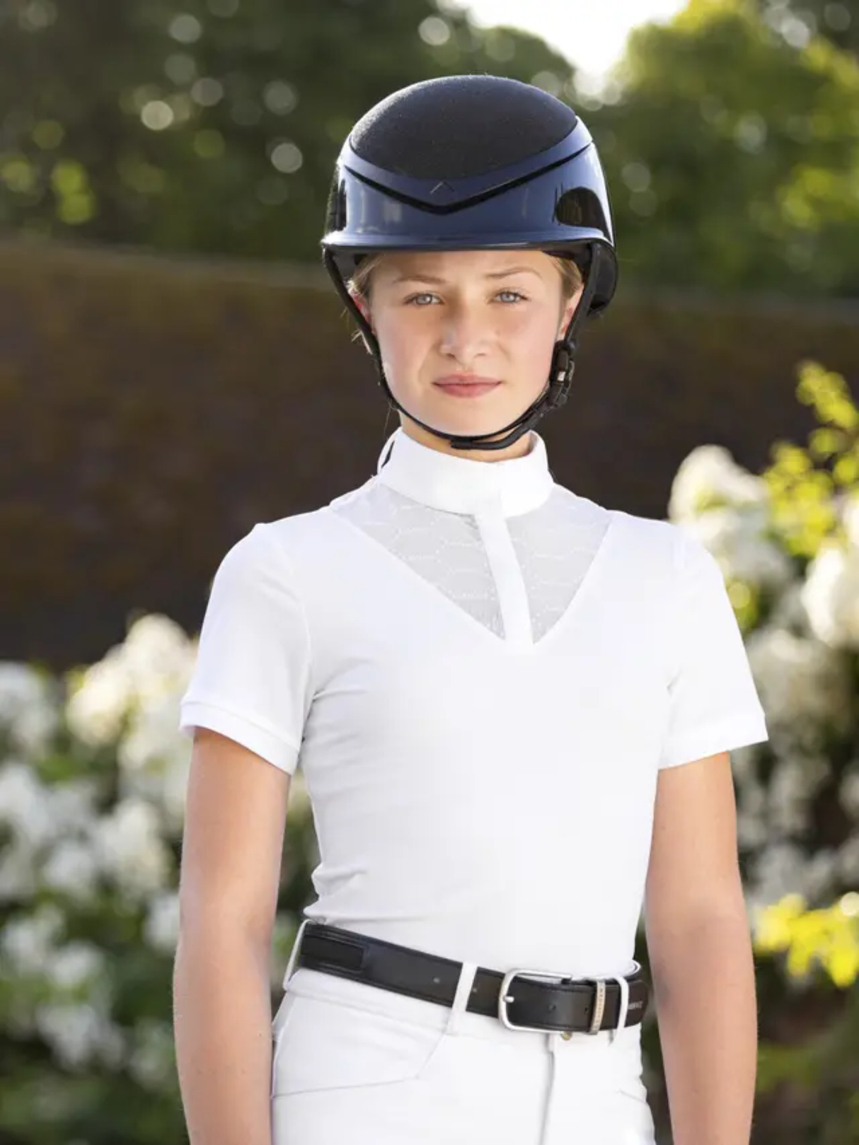 LeMieux Young Rider Eva Short Sleeve Show Shirt White