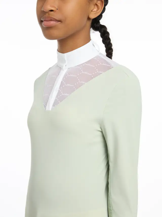 LeMieux Young Rider Eva Long Sleeve Show Shirt Pistachio