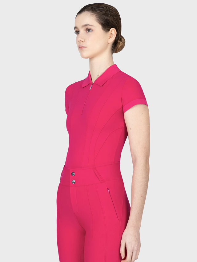 Maximilian Arc Short Sleeve Polo Shirt Cranberry