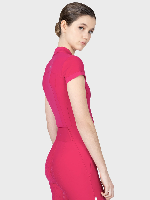 Maximilian Arc Short Sleeve Polo Shirt Cranberry