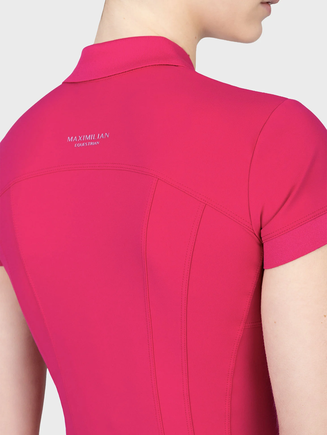 Maximilian Arc Short Sleeve Polo Shirt Cranberry