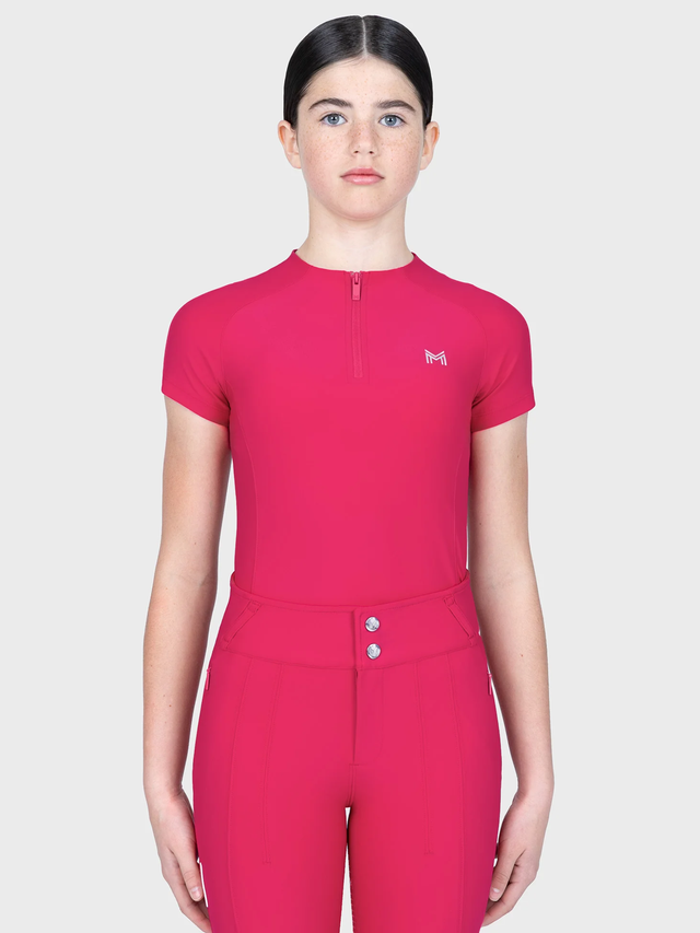 Maximilian Young Rider Nora Short Sleeve Base Layer Cranberry