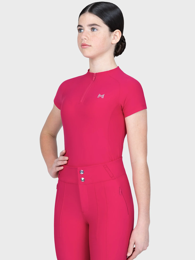 Maximilian Young Rider Nora Short Sleeve Base Layer Cranberry