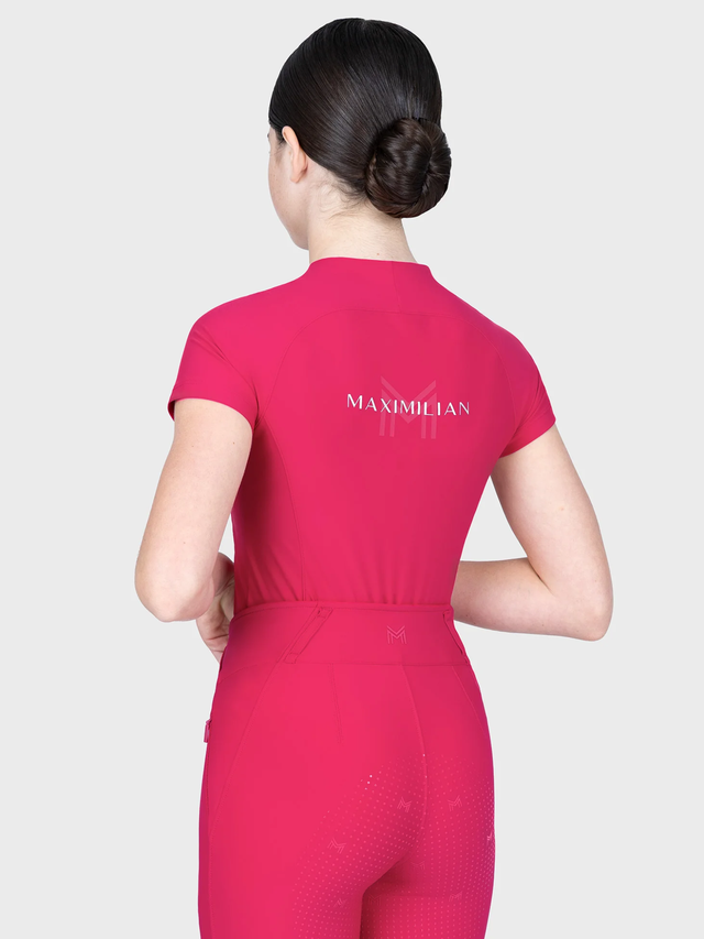 Maximilian Young Rider Nora Short Sleeve Base Layer Cranberry