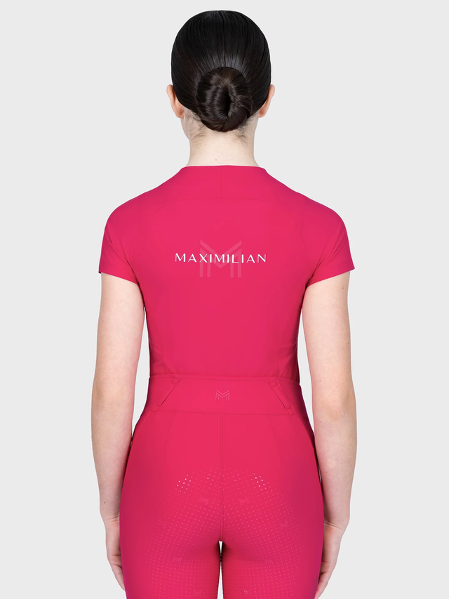 Maximilian Young Rider Nora Short Sleeve Base Layer Cranberry