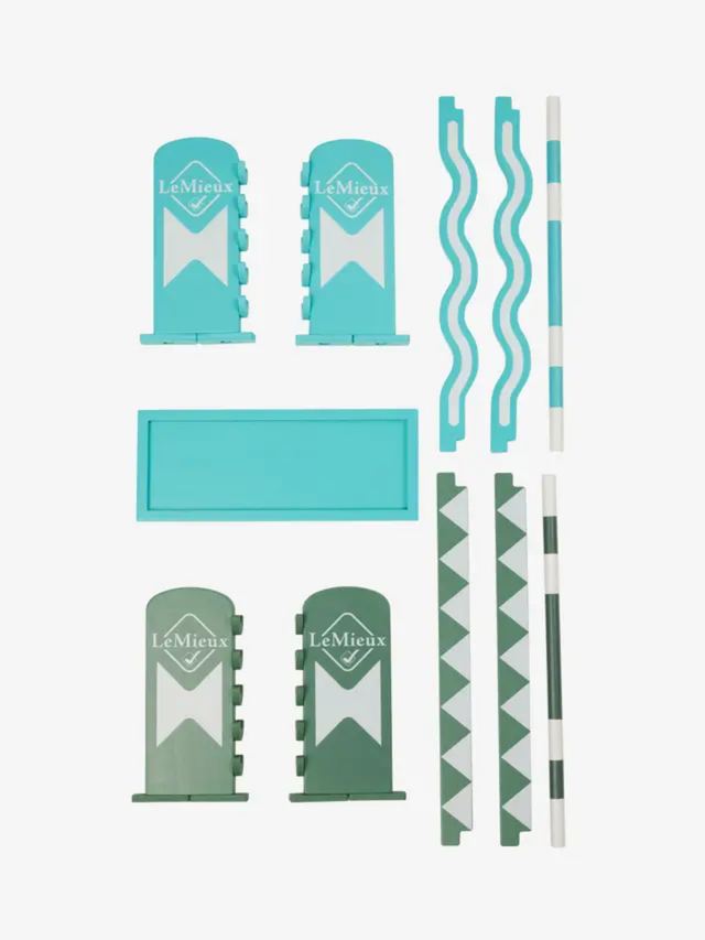 LeMieux Toy Pony Jump Set Azure/Sage/White