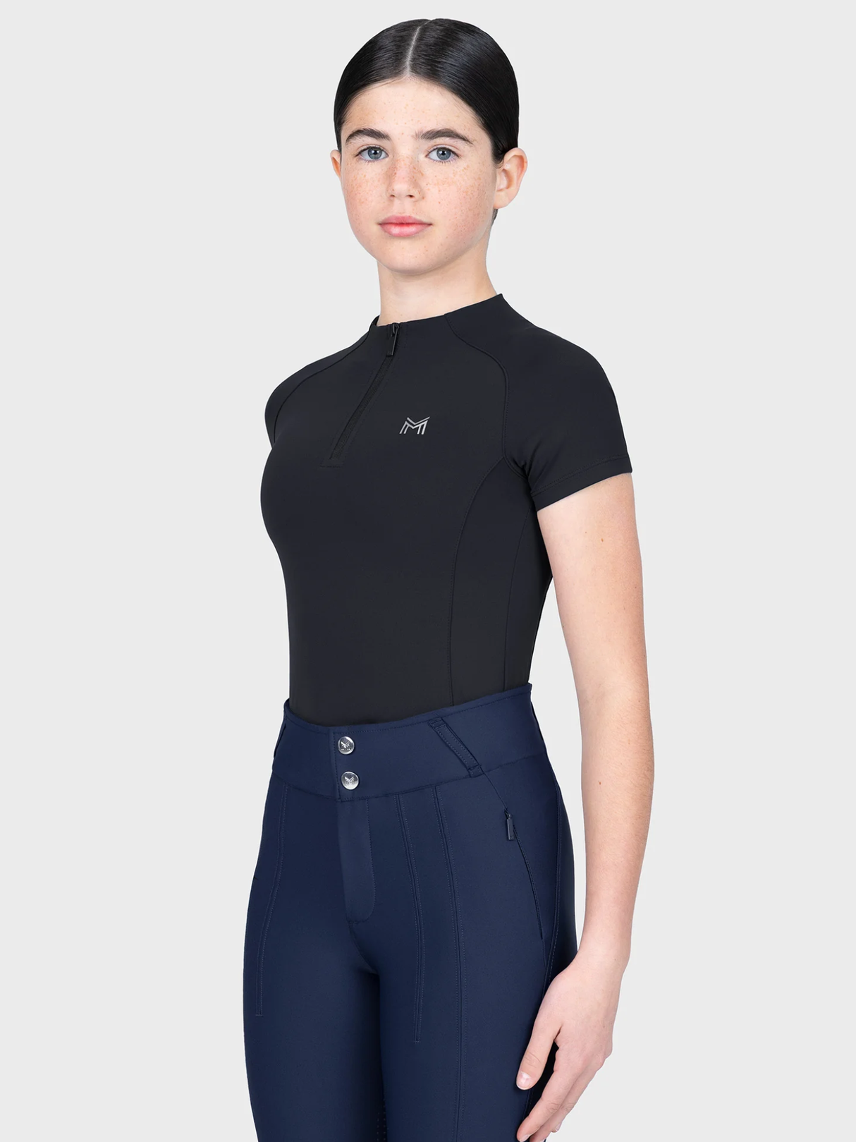 Maximilian Young Rider Nora Short Sleeve Base Layer Black