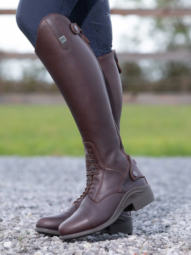 Premier Equine Vallardi Ladies Leather Field Riding Boots Brown