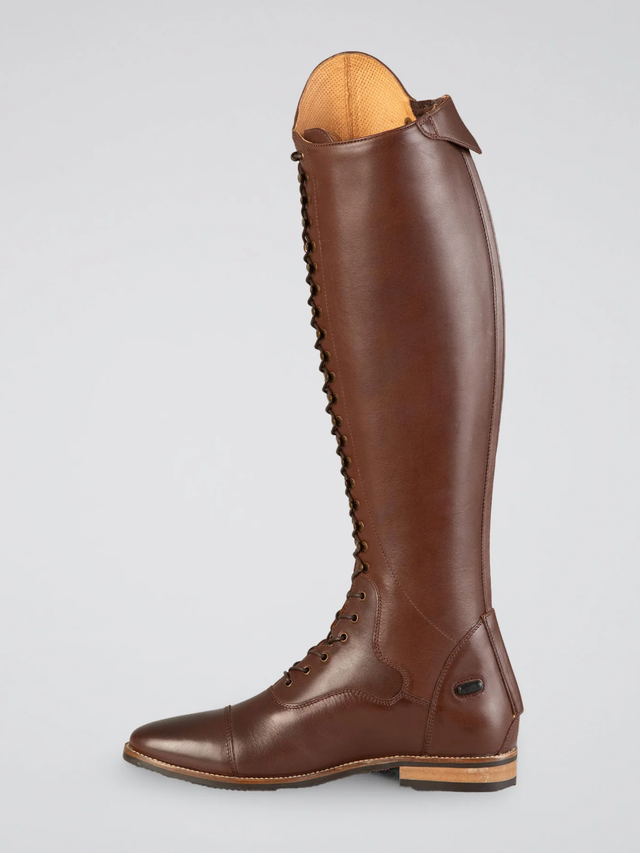 Premier Equine Maurizia Ladies Lace Front Leather Riding Boots Brown