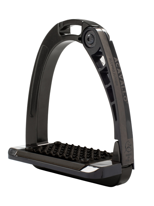 Acavallo Arena AluPro Junior Stirrups Total Black