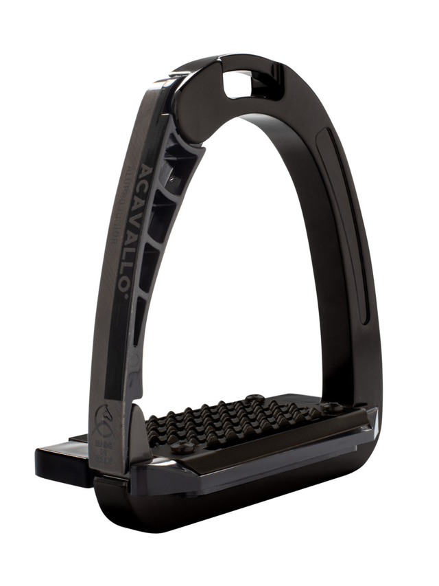 Acavallo Arena AluPro Junior Stirrups Total Black