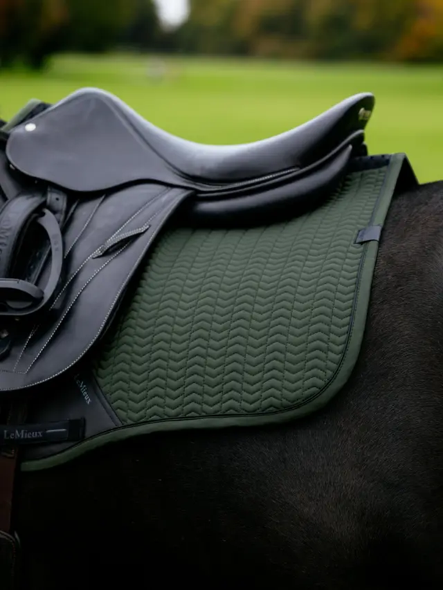 LeMieux Essence Eurojump Square Saddle Pad Pine Green