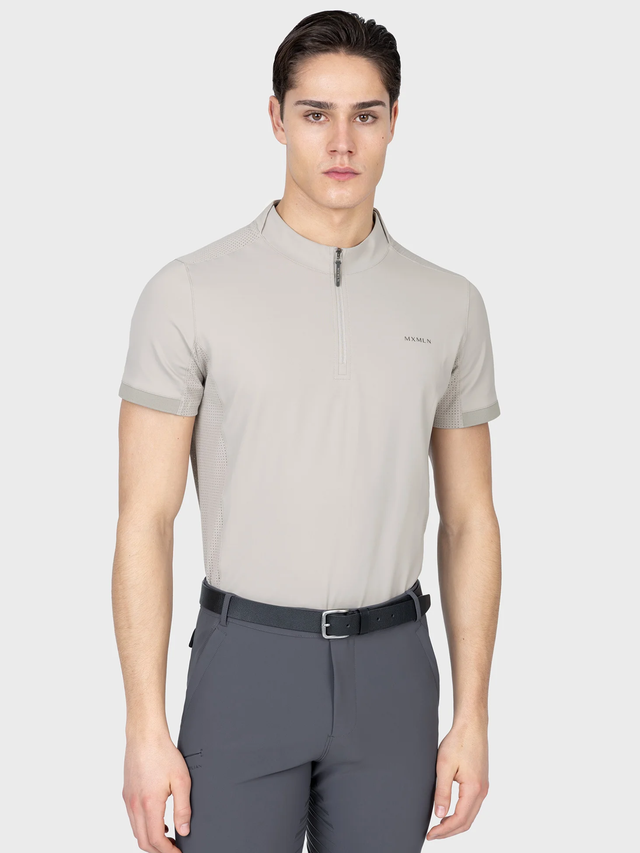 Maximilian Track Short Sleeve Base Layer Soft Taupe