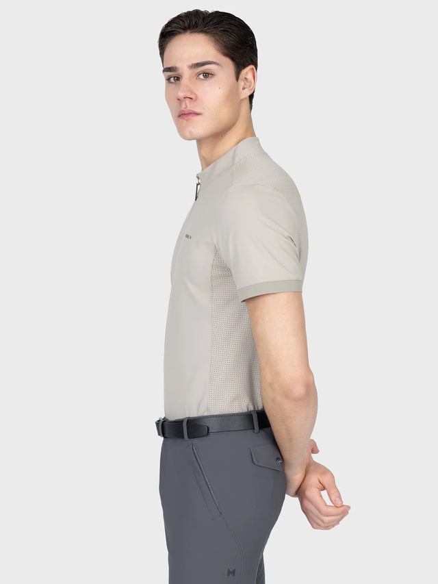 Maximilian Track Short Sleeve Base Layer Soft Taupe