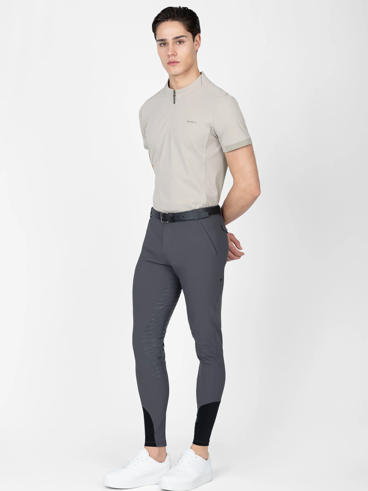 Maximilian Track Short Sleeve Base Layer Soft Taupe
