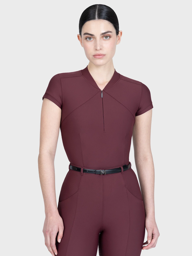 Maximilian Velya Short Sleeve Base Layer Rosewood