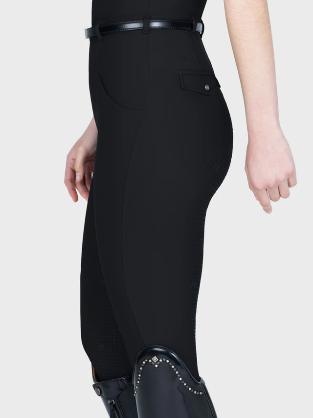 Maximilian Velya Riding Leggings + Belt Black