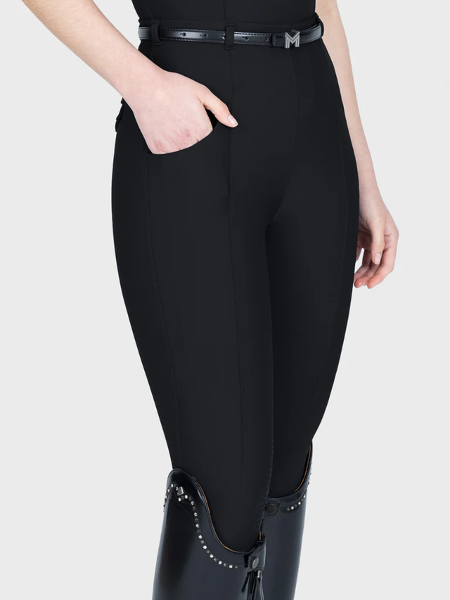 Maximilian Velya Riding Leggings + Belt Black