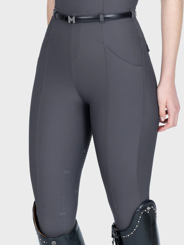 Maximilian Velya Riding Leggings + Belt Graphite