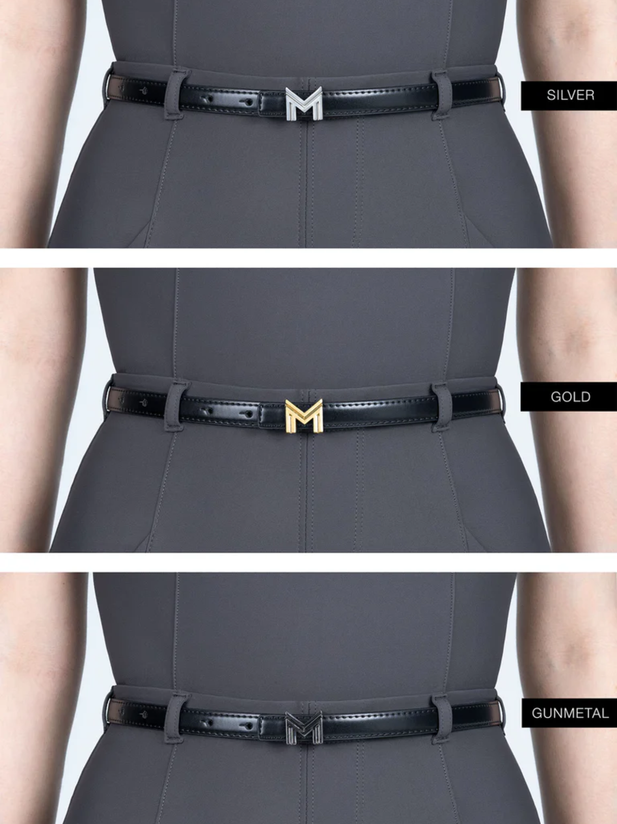 Maximilian Velya Riding Leggings + Belt Graphite