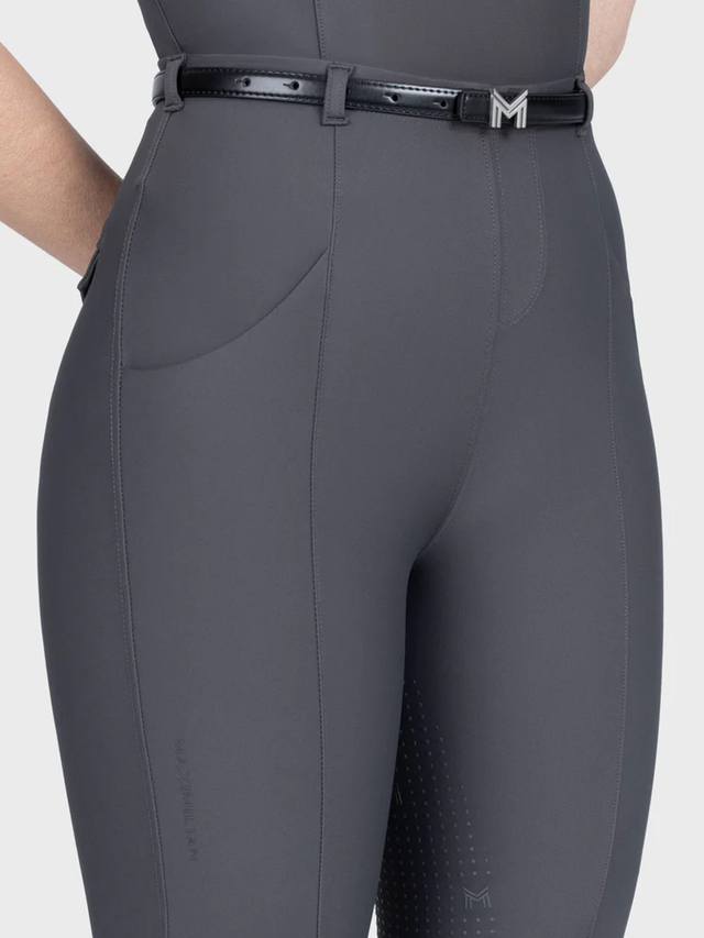 Maximilian Velya Riding Leggings + Belt Graphite