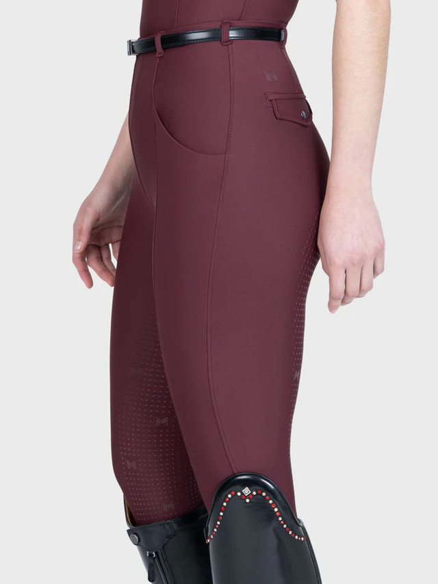 Maximilian Velya Riding Leggings + Belt Rosewood
