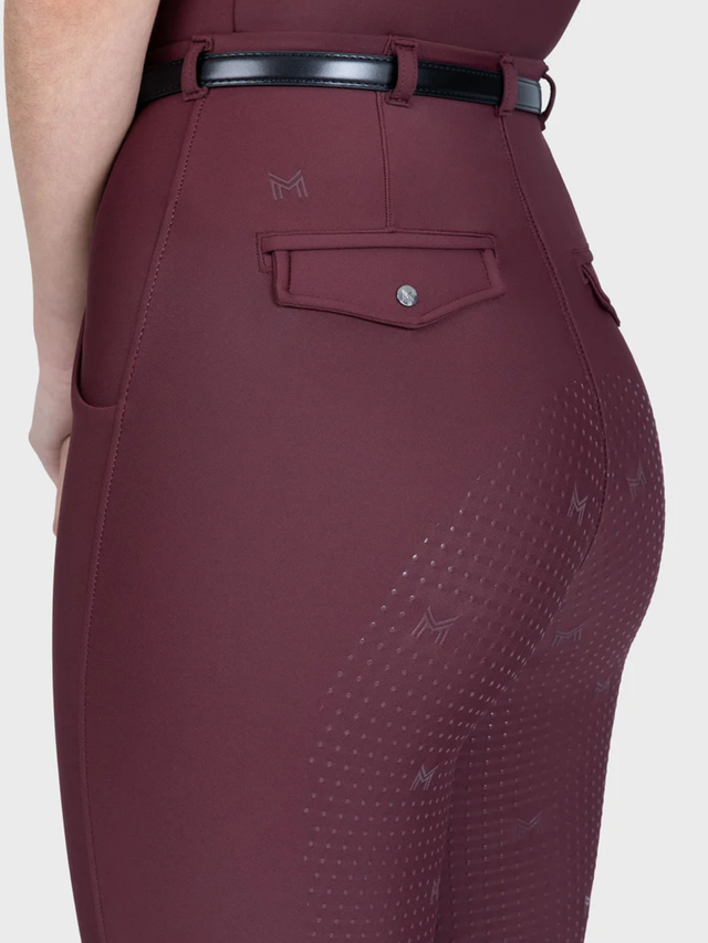 Maximilian Velya Riding Leggings + Belt Rosewood