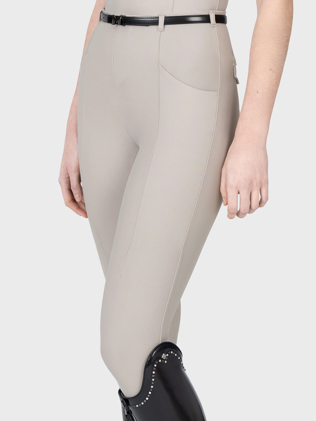 Maximilian Velya Riding Leggings + Belt Soft Taupe