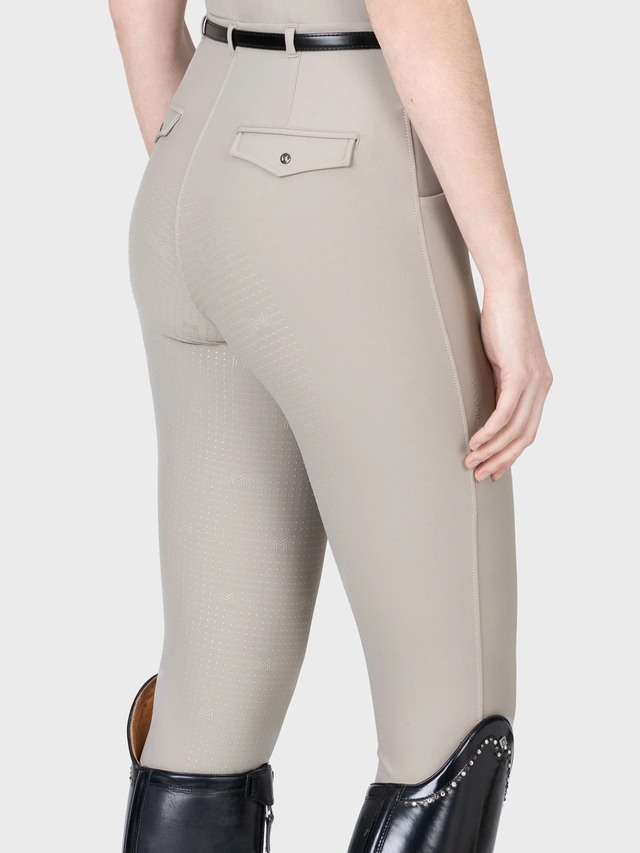 Maximilian Velya Riding Leggings + Belt Soft Taupe